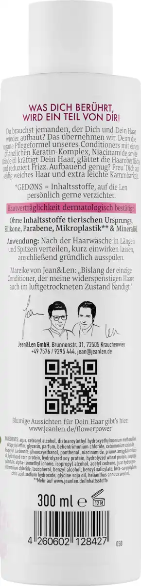 Bild 2 von Jean&Len Aufbau Conditioner Pflanzliches Keratin, 300 ml