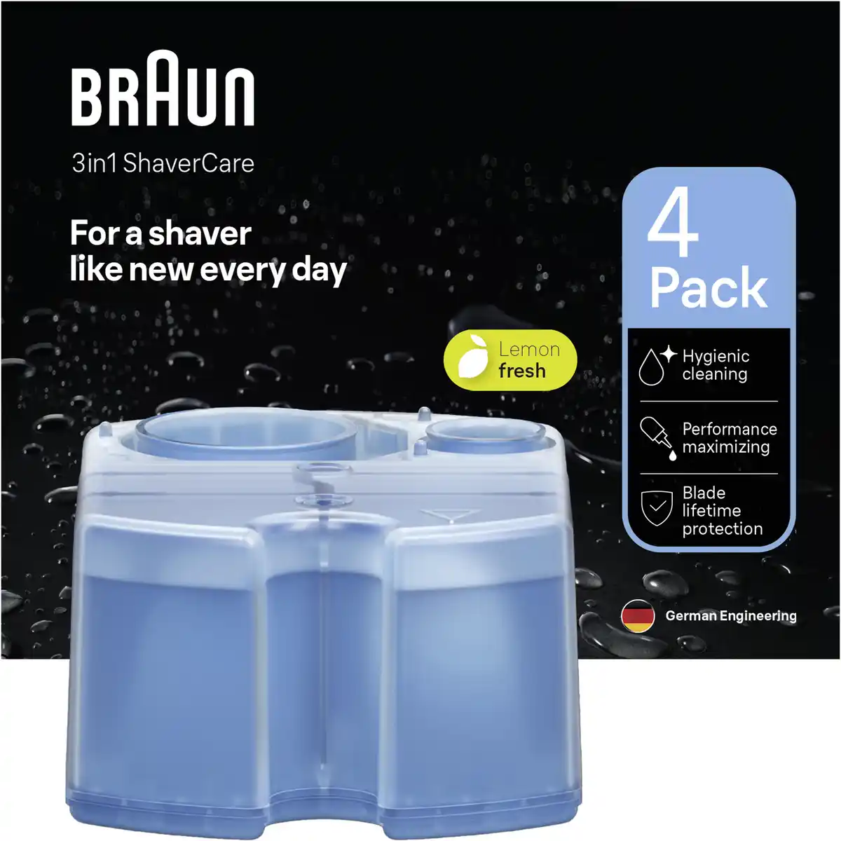 Bild 1 von Braun 4er Pack Clean & Renew Reinigungskartuschen Lemon Fresh