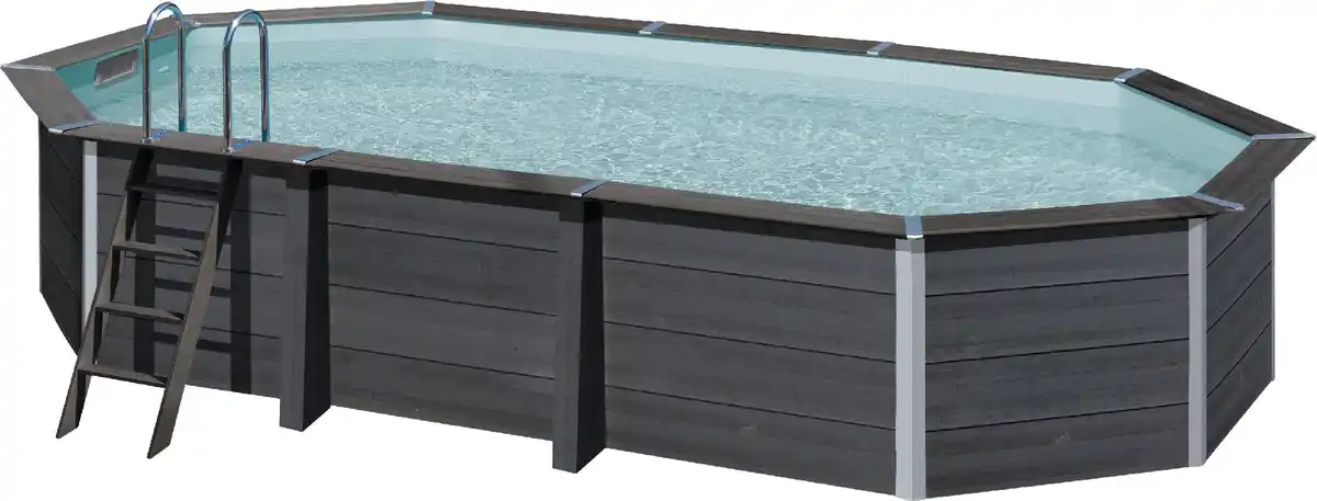 Bild 1 von Gre Composite Pool oval grau 664 x 386 x 124 cm