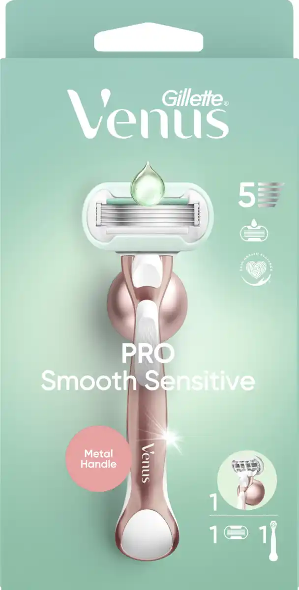 Bild 1 von Gillette Venus Rasierer Pro Smooth Sensitive mit 1 Klinge