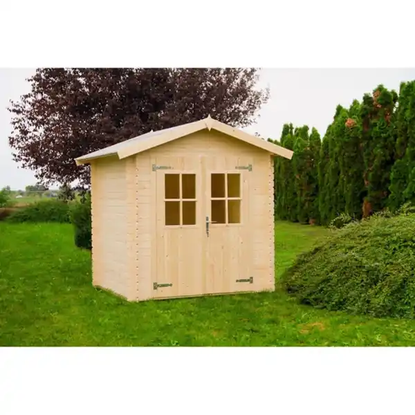 Bild 3 von Blockbohlenhaus »Neuseeland«, Holz, BxHxT: 180 x 211 x 180 cm (Außenmaße)