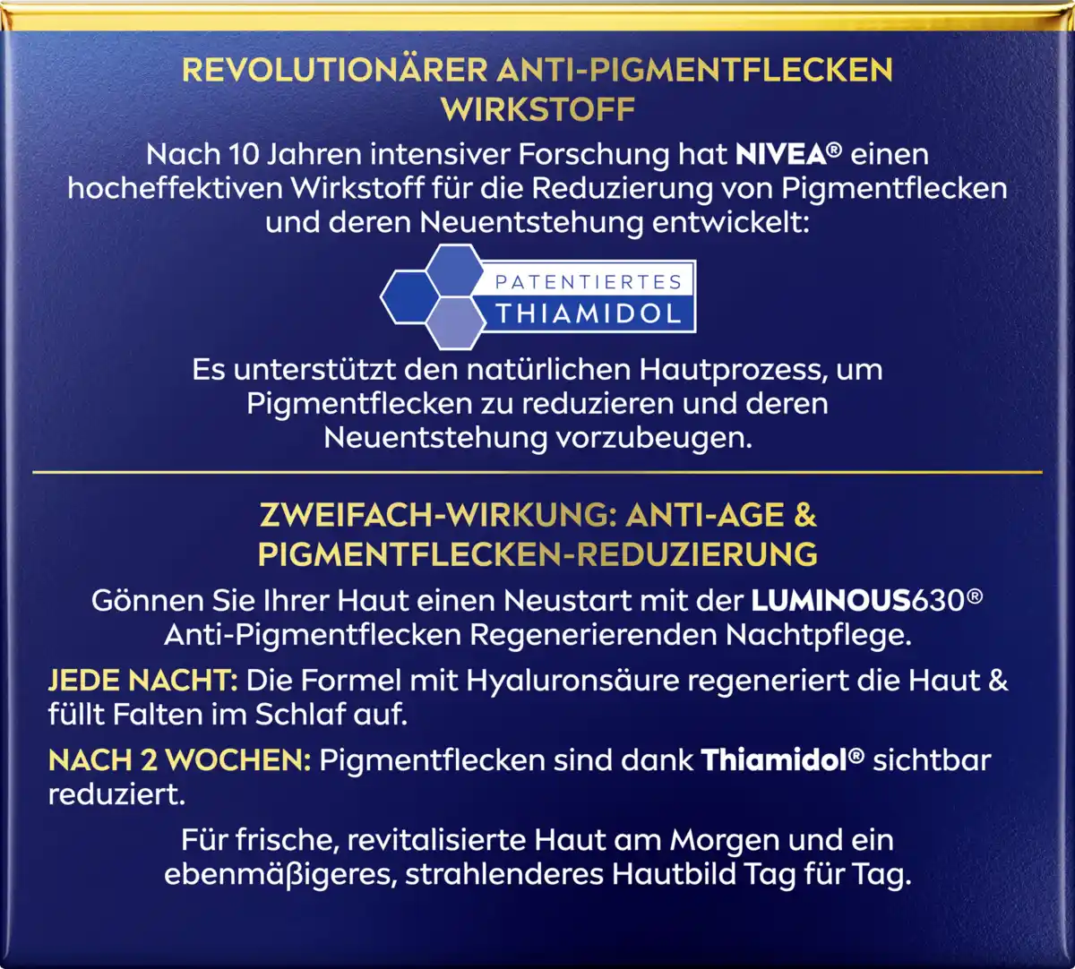 Bild 3 von NIVEA Cellular Luminous 630 Anti-Pigmentflecken Regenerierende Nachtpflege, 50 ml