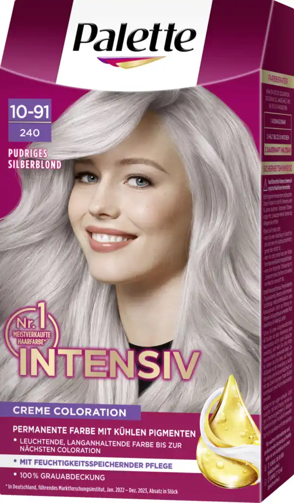 Bild 2 von Poly Palette Intensiv Creme Coloration 10-91240 Pudriges Silberblond