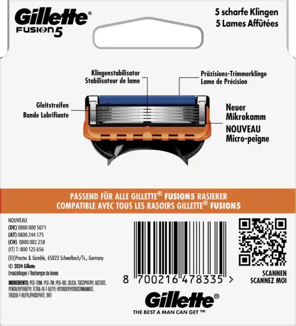 Bild 2 von Gillette Fusion5 Rasierklingen