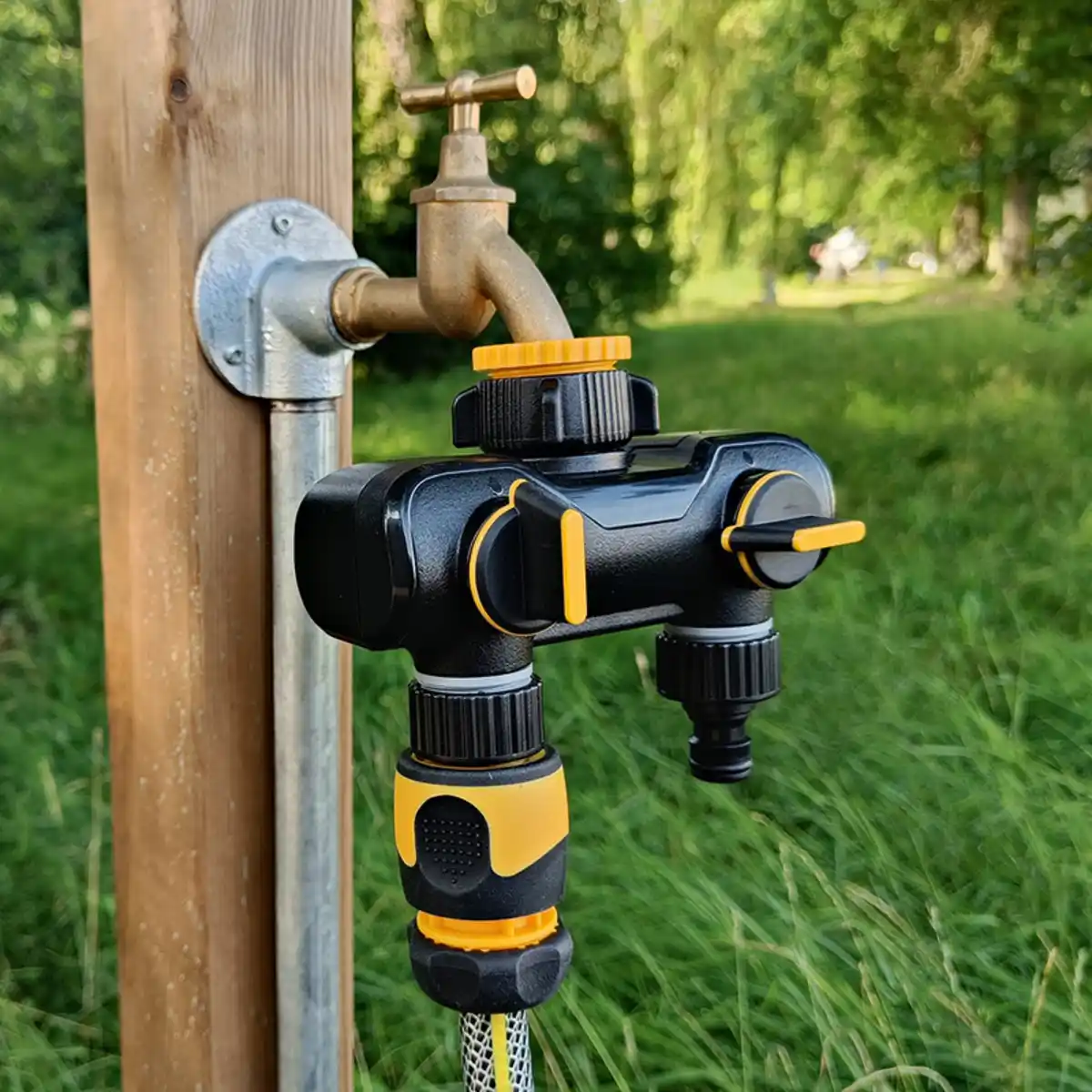 Bild 2 von Powertec Garden 2-Wege-Verteiler und Adapter-Set 3-tlg