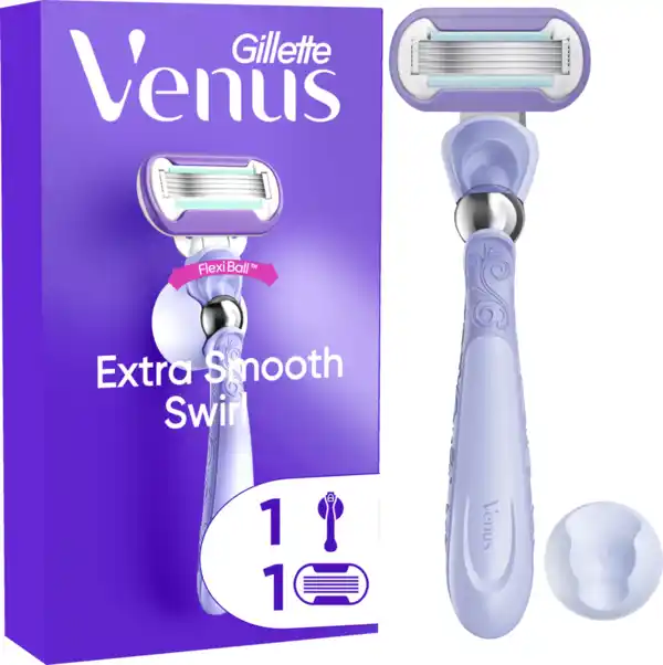 Bild 2 von Gillette Venus Extra Smooth Swirl Rasierer mit 1 Klinge & Duschhänger