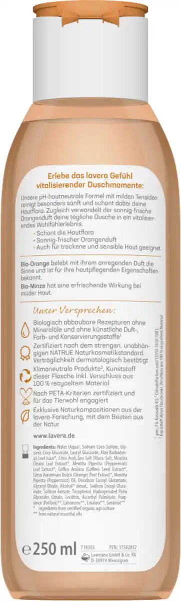 Bild 2 von lavera Pflegedusche Vitalisierend, 250 ml