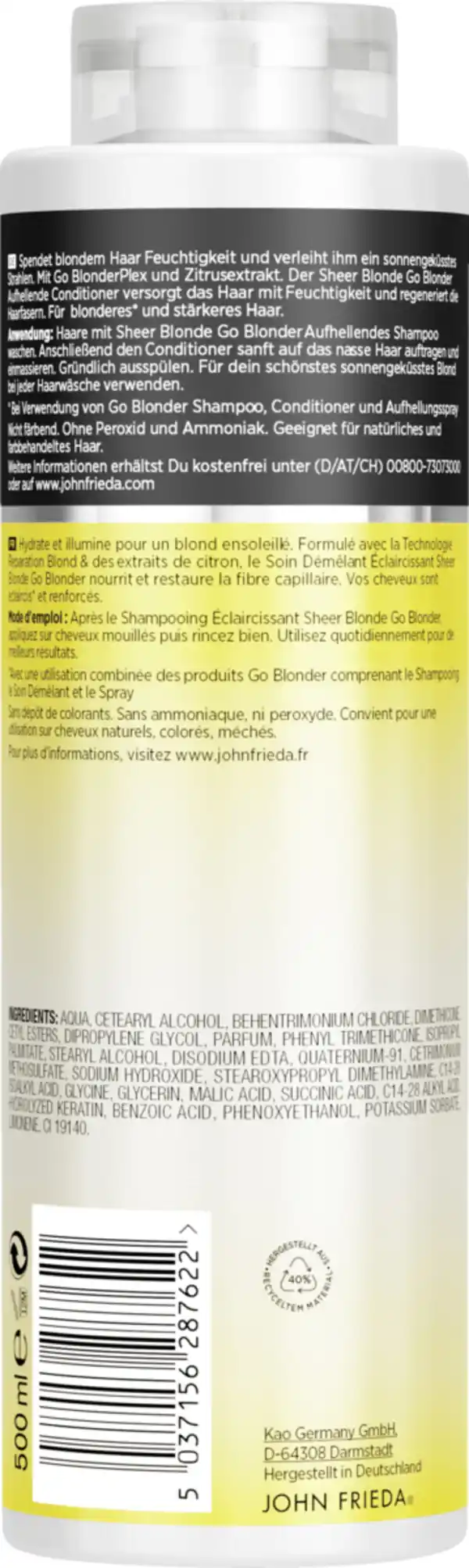Bild 2 von JOHN FRIEDA go blonder aufhellender Conditioner, 500 ml
