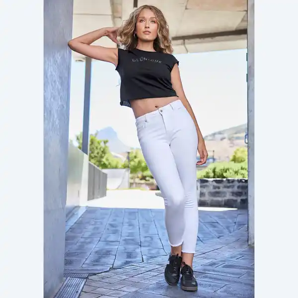 Bild 1 von Damen-Jeans mit offenen Kanten