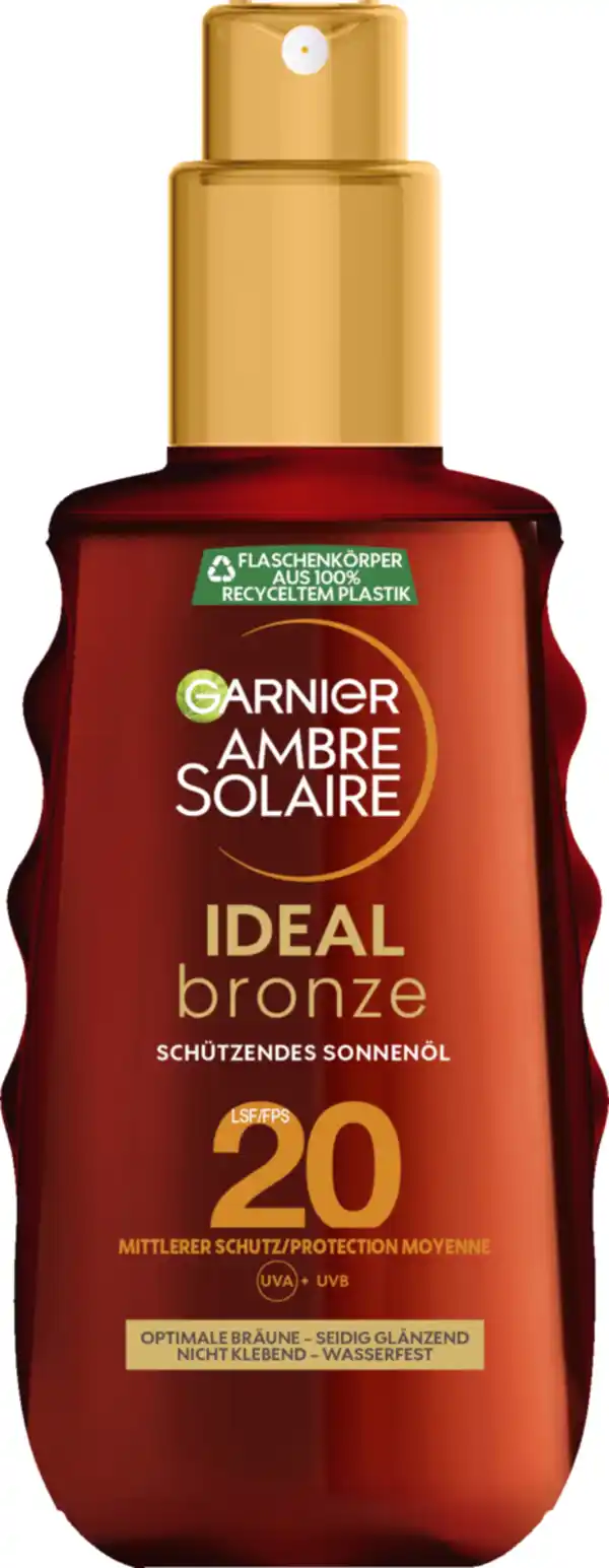 Bild 1 von Garnier Ambre Solaire Sonnenöl-Spray Ideal Bronze LSF 20, 150 ml