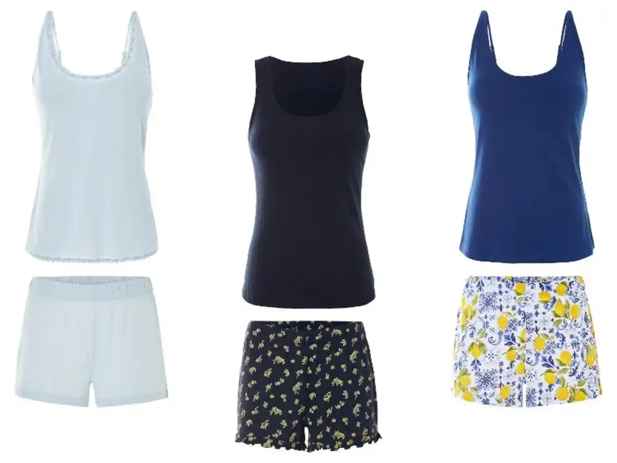 Bild 1 von esmara® Damen Pyjama, aus reiner Baumwolle