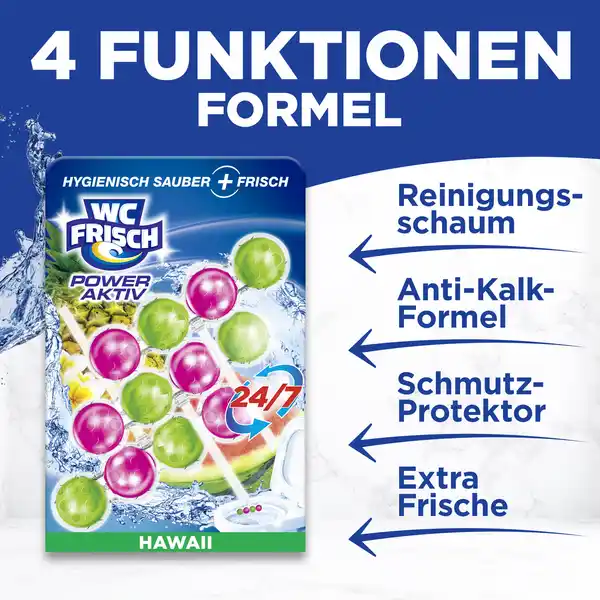 Bild 2 von WC FRISCH Kraft-Aktiv Duftspüler Hawaii Super-Pack, 150 g