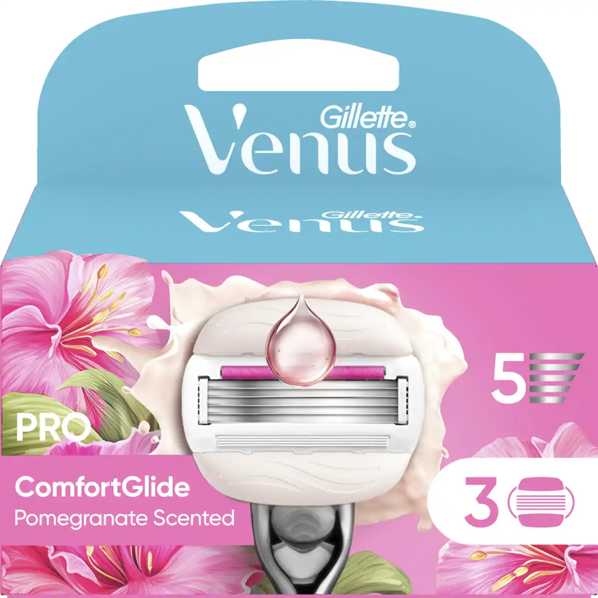 Bild 1 von Gillette Venus Pro ComfortGlide Granatapfel Duft Rasierklingen