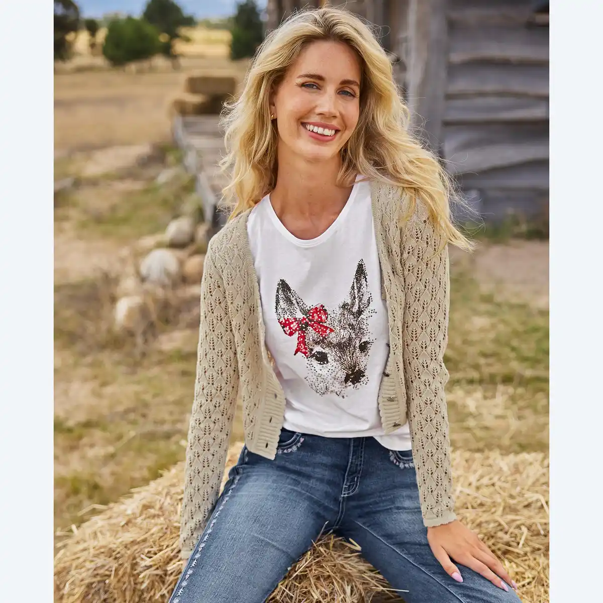 Bild 3 von Damen-T-Shirt mit Trachten-Frontaufdruck