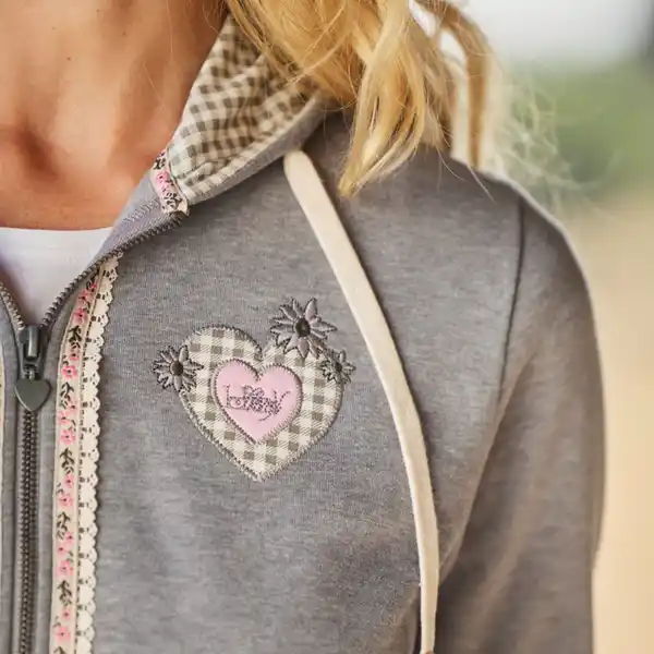 Bild 4 von Damen-Trachten-Sweatjacke mit Kapuze