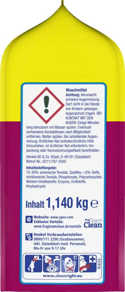 Bild 2 von Spee 4in1 Colorwaschmittel Megaperls Pulver 19WL, 19 WL