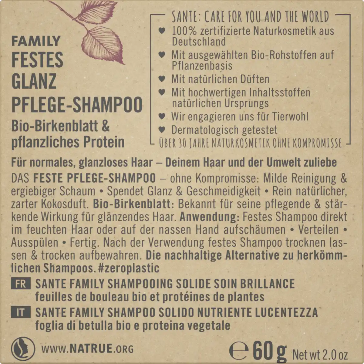 Bild 4 von Sante FAMILY Festes Glanz Pflege-Shampoo, 60 g