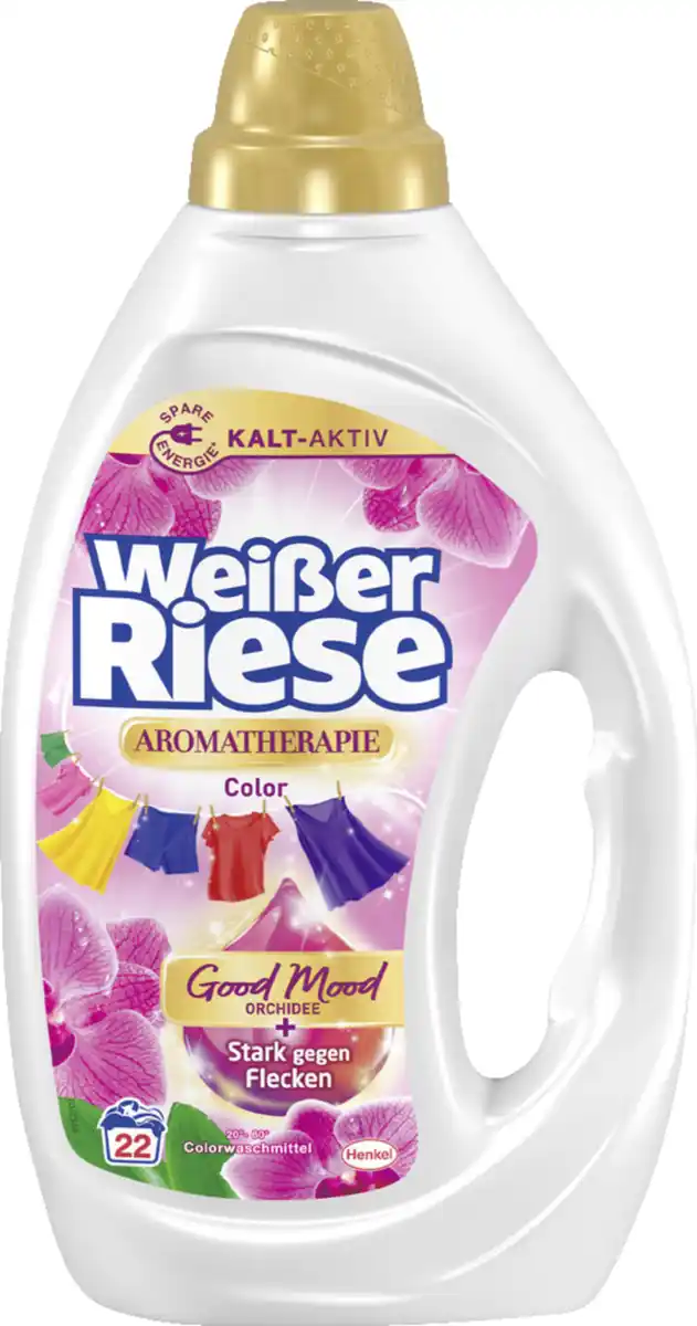 Bild 1 von Weißer Riese Colorwaschmittel Flüssig Orchidee Aromatherapie 22 WL
