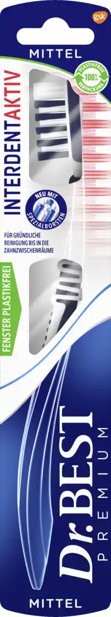 Bild 1 von Dr.BEST Interdent Aktiv Zahnbürste mittel