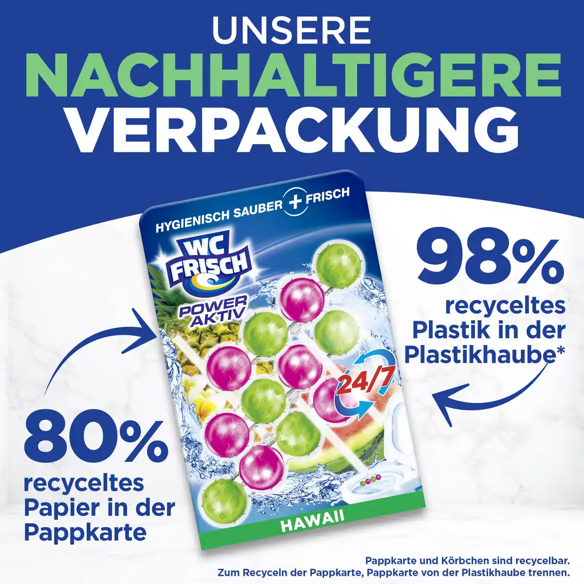 Bild 1 von WC FRISCH Kraft-Aktiv Duftspüler Hawaii Super-Pack, 150 g