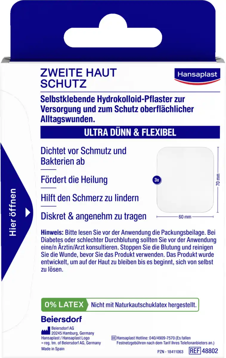 Bild 4 von Hansaplast Zweite Haut Schutz Pflaster Gross