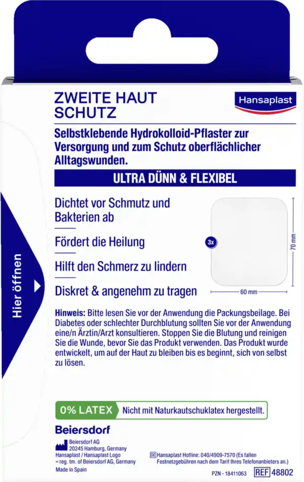 Bild 4 von Hansaplast Zweite Haut Schutz Pflaster Gross