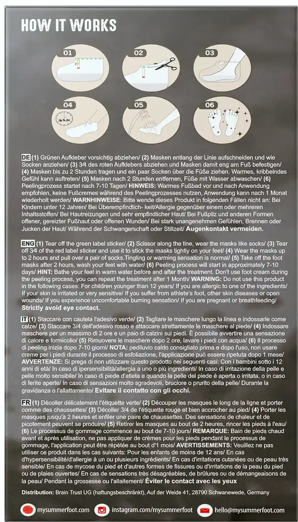Bild 2 von Summer Foot Anti Hornhaut Fußmaske für Männer