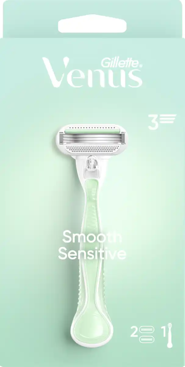 Bild 1 von Gillette Venus Rasierer Smooth Sensitive mit 2 Klingen