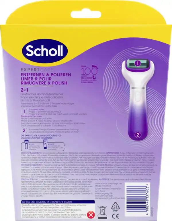 Bild 2 von Scholl Expert Care elektrischer Hornhautentferner Lila