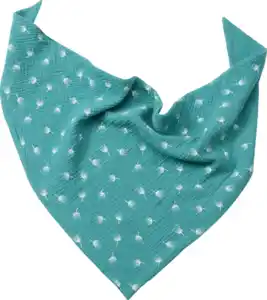 ALANA Schal aus Musselin mit Pusteblumen-Muster, blau