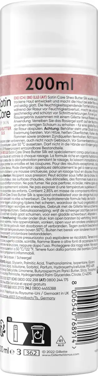 Bild 3 von Gillette Venus Satin Care Shea Butter Rasiergel Shea Butter, 200 ml
