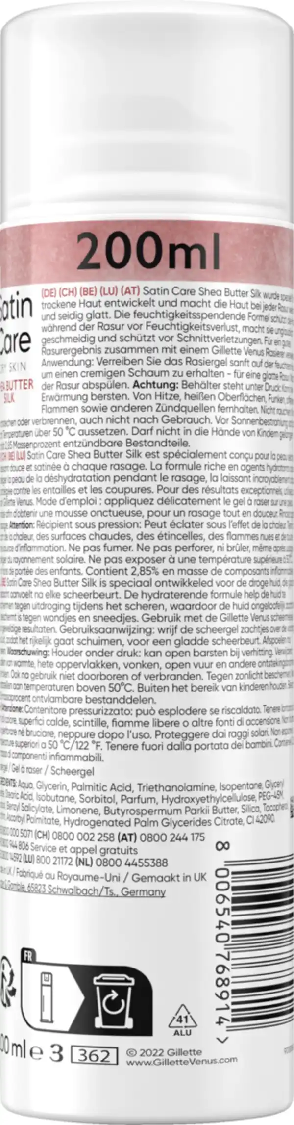 Bild 3 von Gillette Venus Satin Care Shea Butter Rasiergel Shea Butter, 200 ml