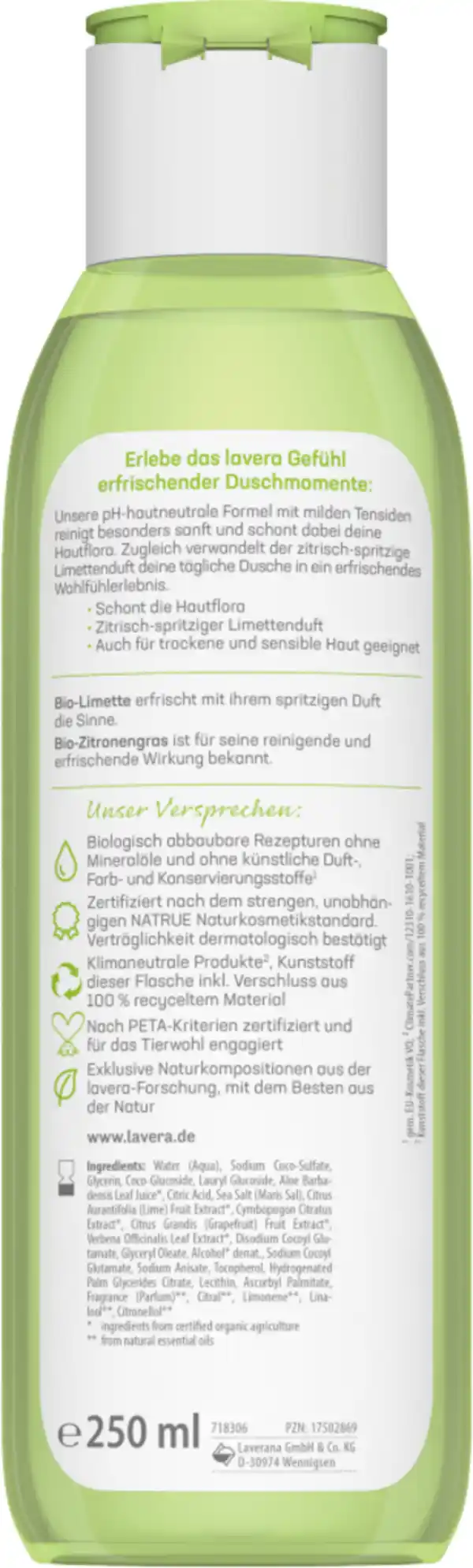 Bild 2 von lavera Pflegedusche Erfrischend, 250 ml