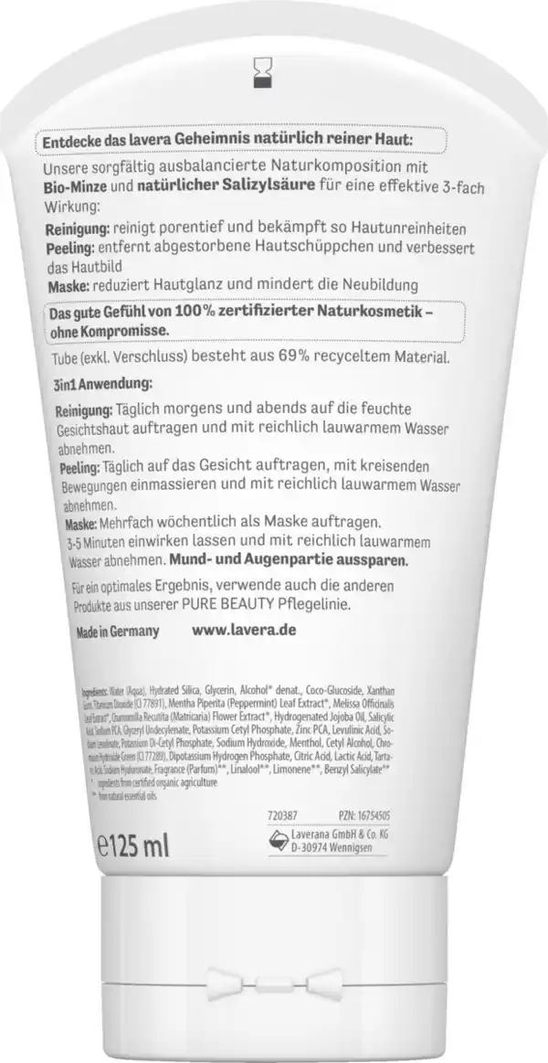 Bild 2 von lavera PURE BEAUTY 3in1 Reinigung - Peeling - Maske, 125 ml