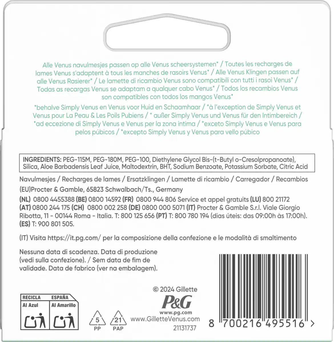 Bild 2 von Gillette Venus Smooth Sensitive Klingen