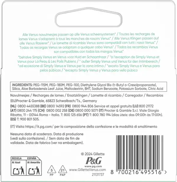 Bild 2 von Gillette Venus Smooth Sensitive Klingen