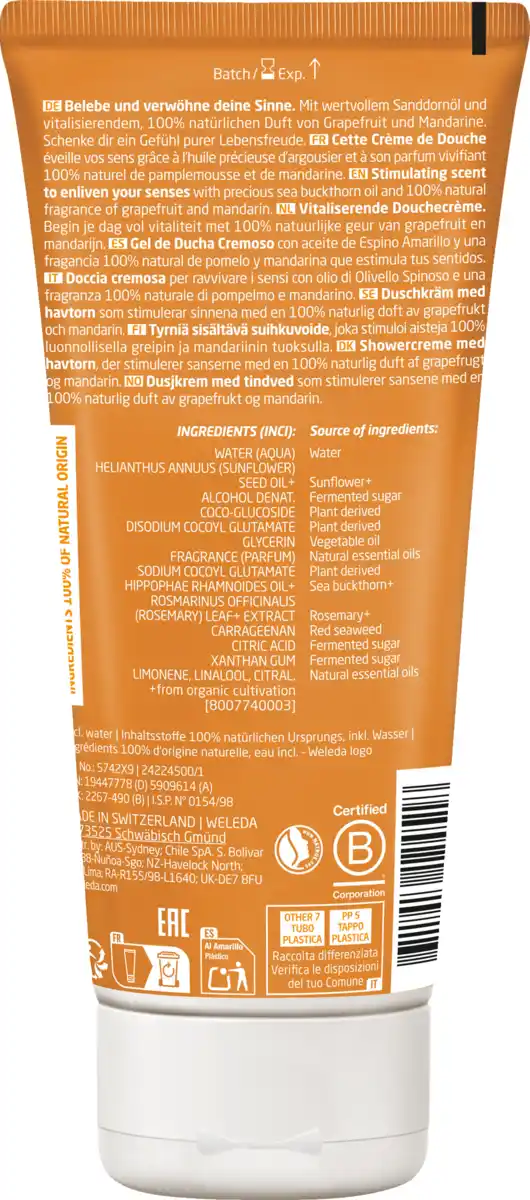 Bild 2 von Weleda Vitality Shower Cream Sanddorn, 200 ml