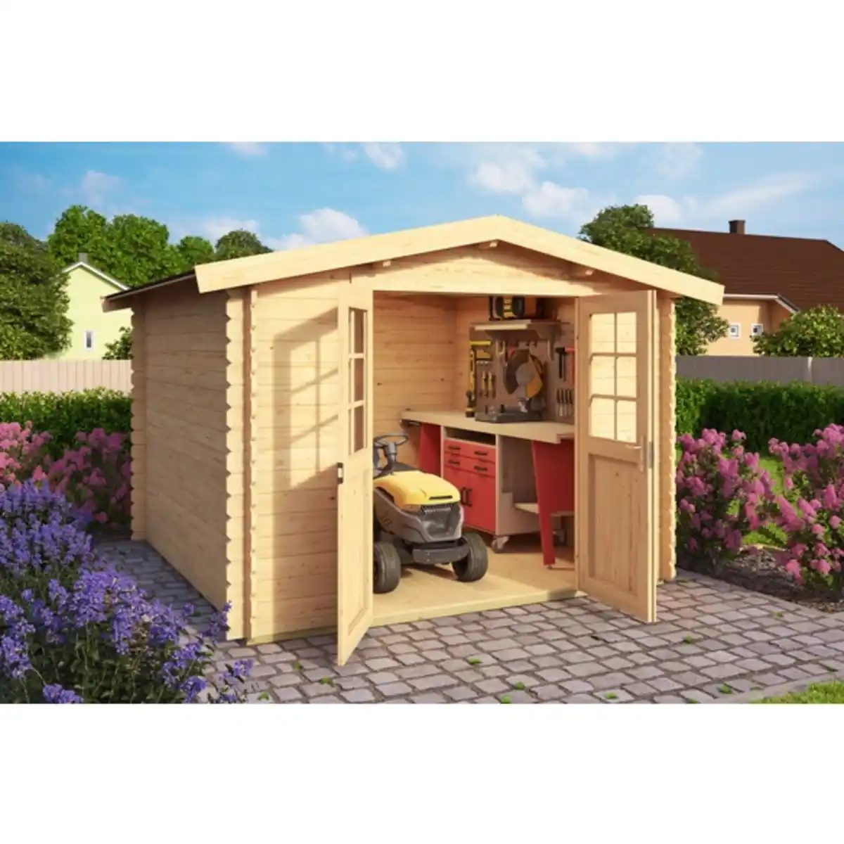 Bild 4 von Gartenhaus »Australien«, Holz, BxHxT: 333 x 250 x 280 cm (Außenmaße inkl. Dachüberstand), Wandstärke 28mm