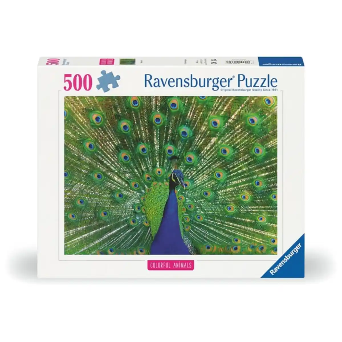 Bild 1 von Puzzle - Colorful Animals - Pfau - 500 Teile