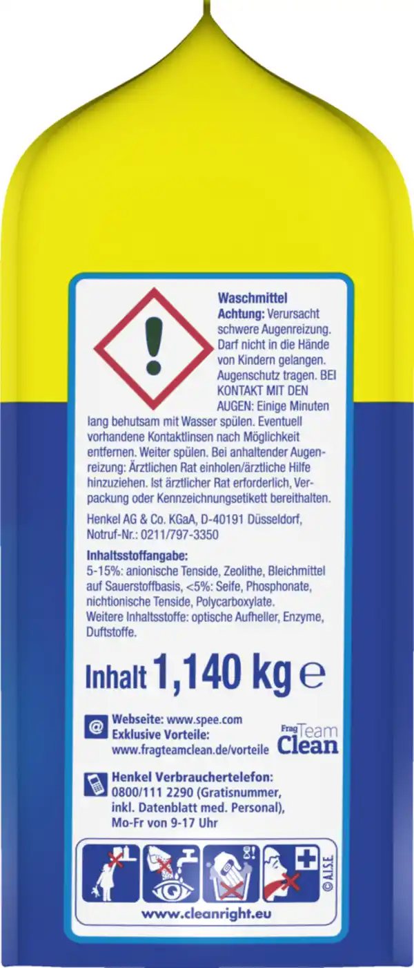 Bild 2 von Spee 4in1 Universalwaschmittel Megaperls Pulver 19WL, 19 WL