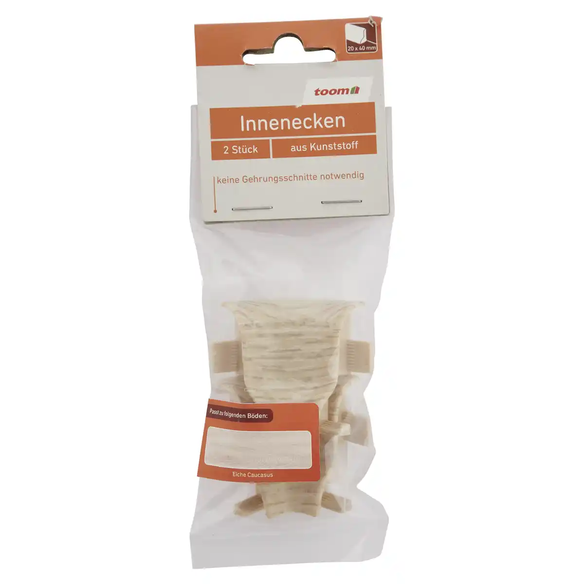 Bild 1 von toom Innenecke für Sockelleiste Eiche Caucasus 34 x 40 mm, 2 Stück