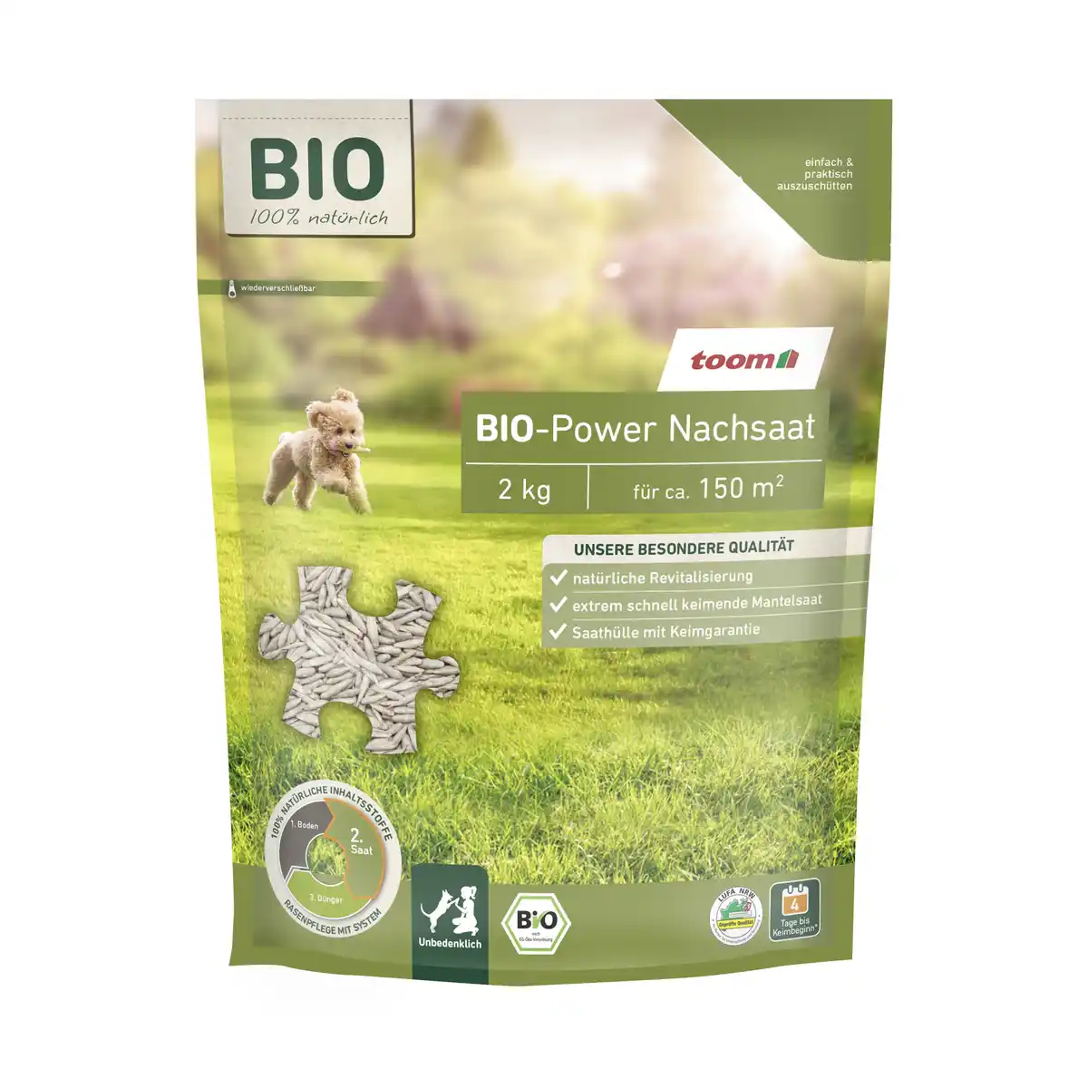 Bild 1 von toom Bio-Rasen-Nachsaat 'Power' für 150 m²