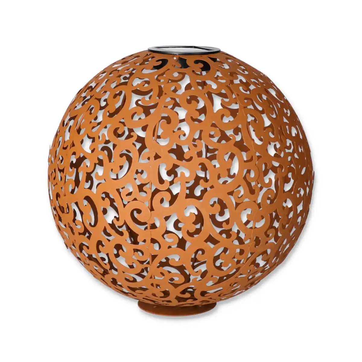 Bild 1 von toom LED-Solarkugel 'Antik' Ø 30 cm rostfarben