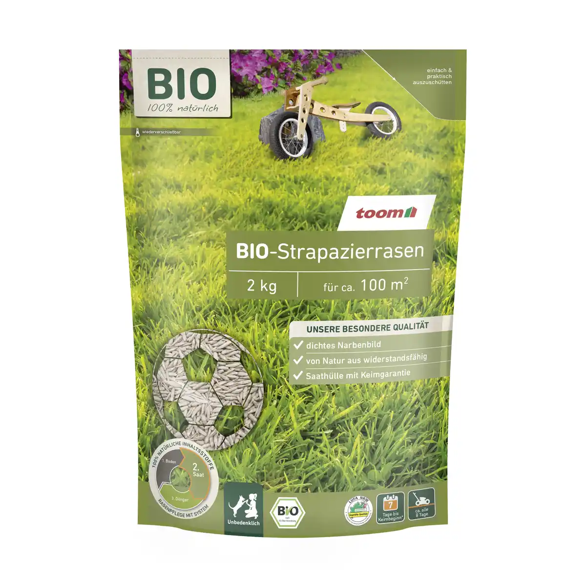 Bild 1 von toom Bio-Strapazierrasen für 100 m²