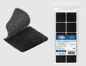 Klettpads Schwarz selbstklebend