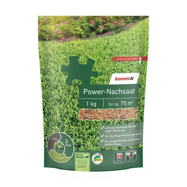 Bild 1 von toom Rasennachsaat 'Power' 1 kg für ca. 75 m²