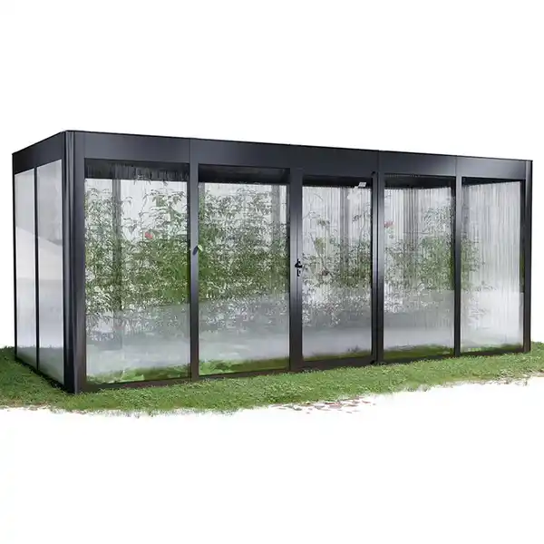 Bild 1 von SunElements Gewächshaus 'SunGarden Select 5.2' 548 x 233 cm mit 10 mm Doppelstegplatten anthrazit-metallic