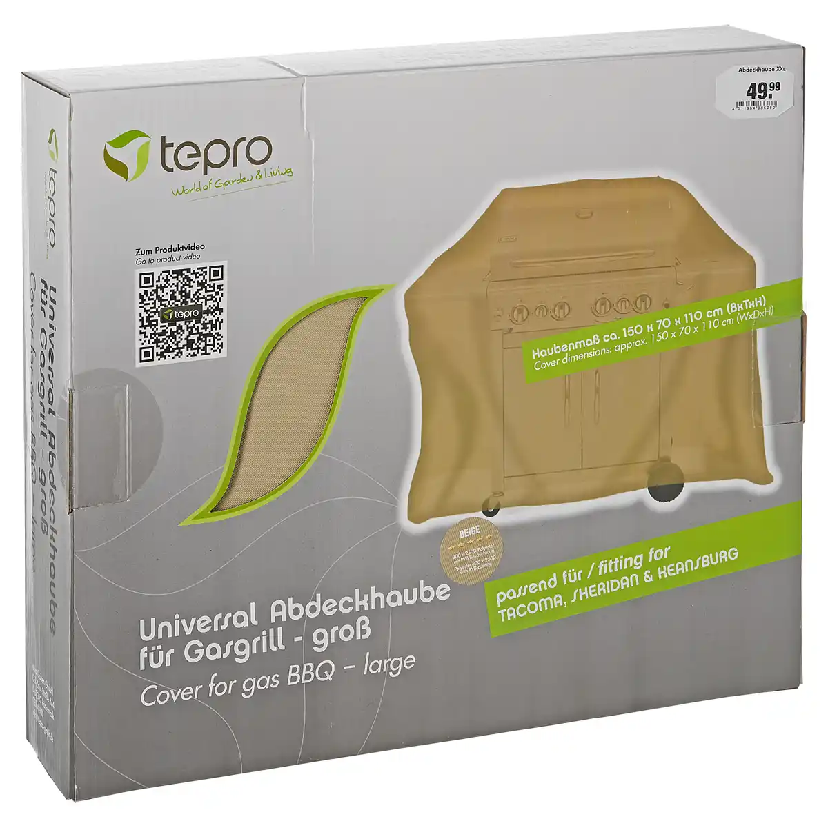 Bild 1 von Universal-Abdeckhaube für Gasgrill Polyester XXL 150 x 110 x 70 cm