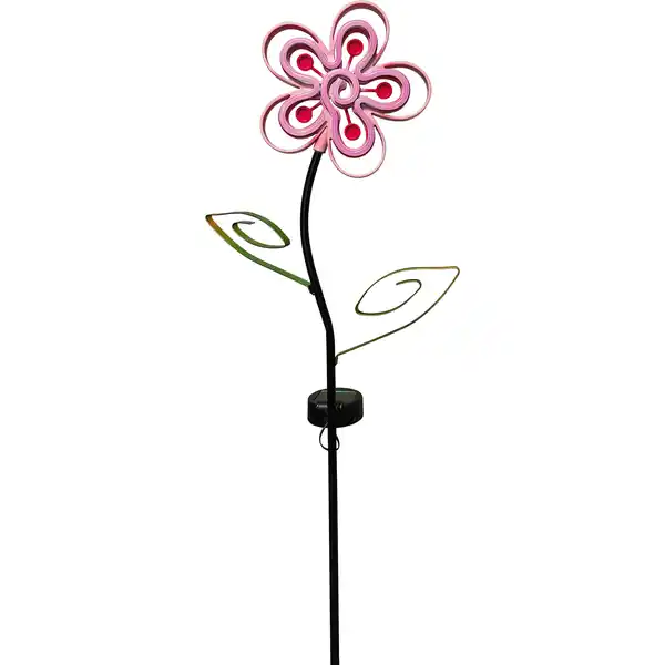 Bild 1 von toom LED-Solar-Dekoleuchte 'Blume' neon pink 87 cm