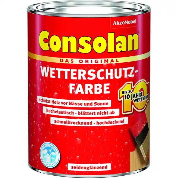 Bild 1 von Consolan Wetterschutzfarbe 'Schiefer 207' schieferfarben 750 ml